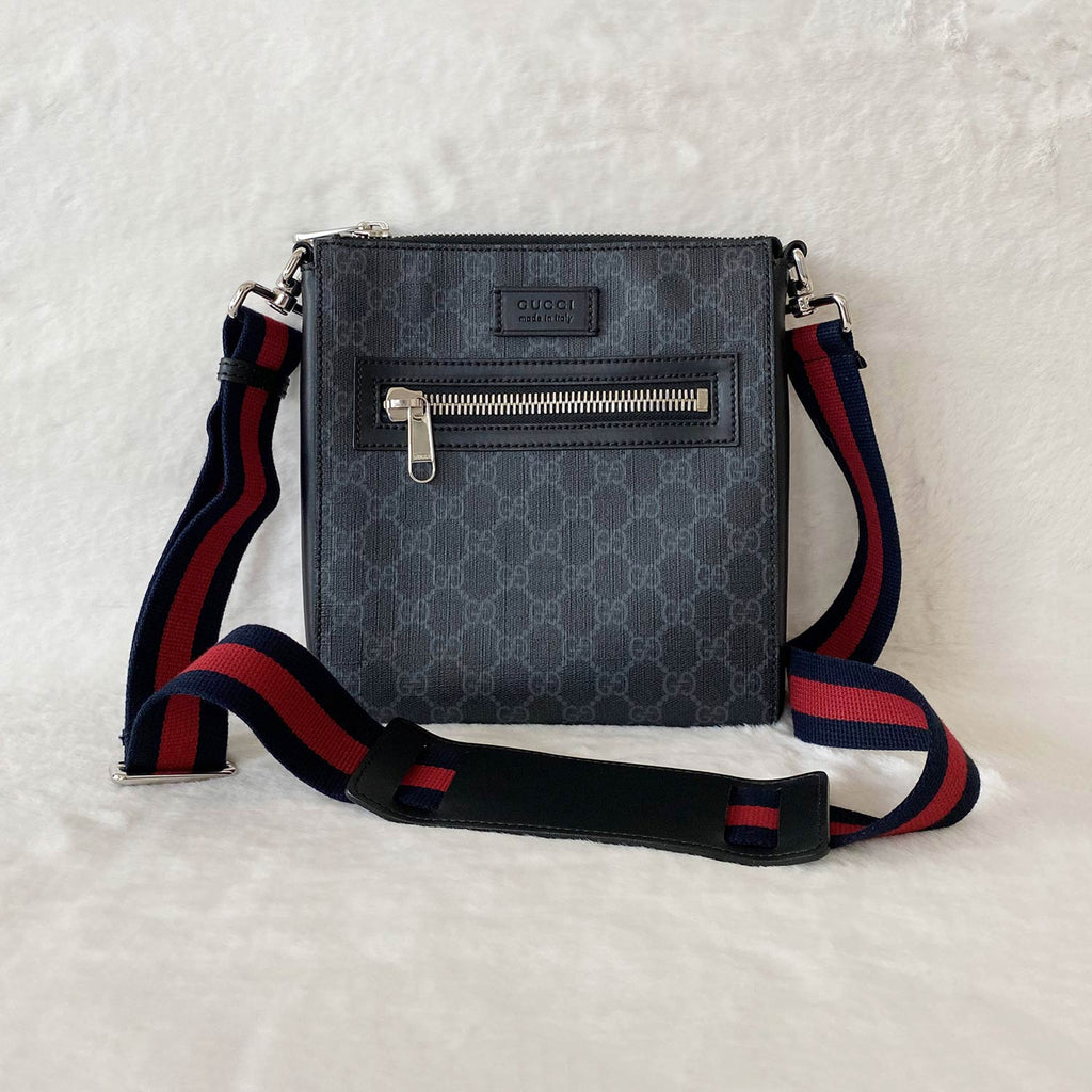 Gucci GG Leather Messenger Bag