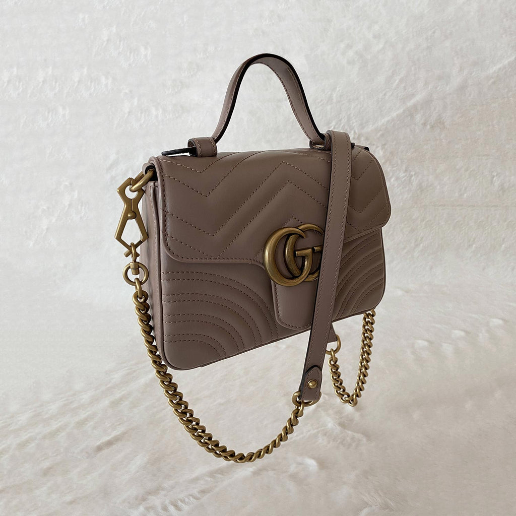 GUCCI GG Marmont Mini Top Handle Bag – COCOON