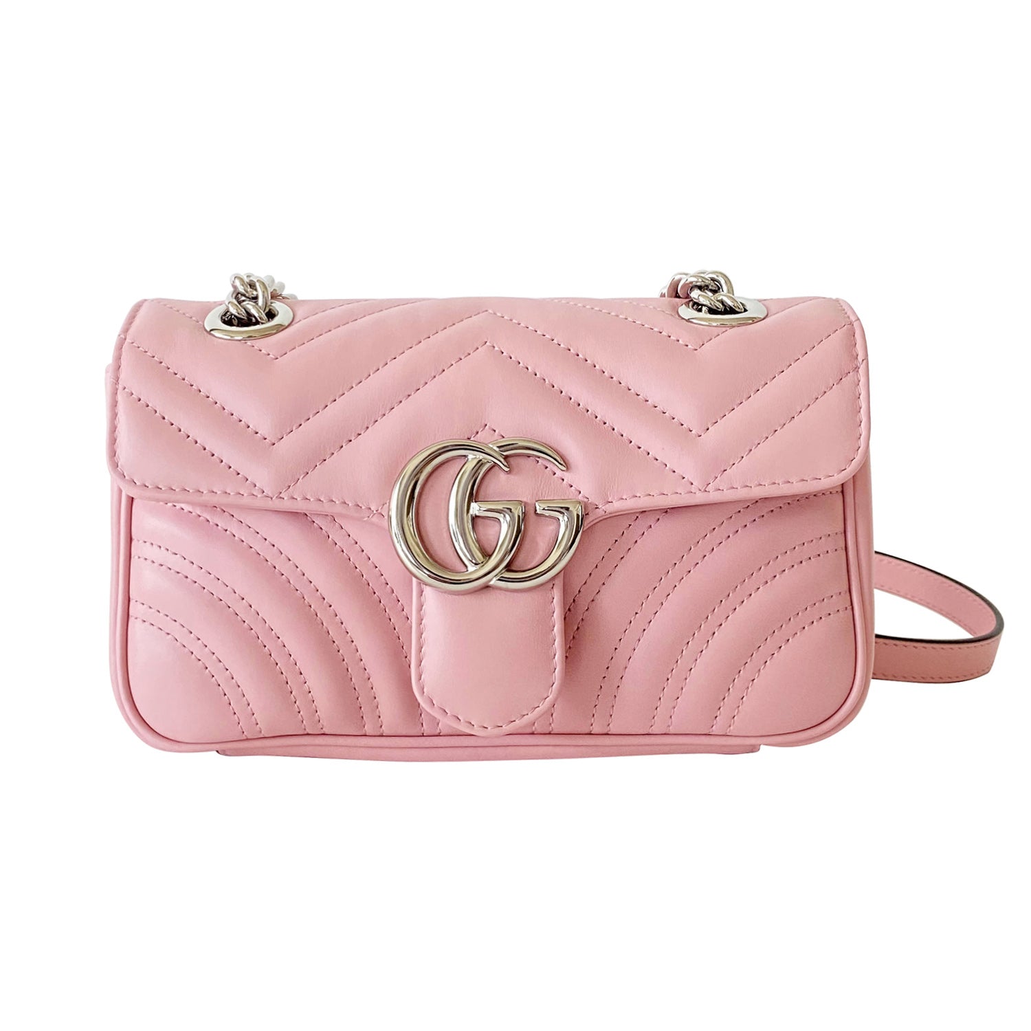 Gucci GG Marmont Mini Camera Bag in Wild Rose Matelassé - SOLD