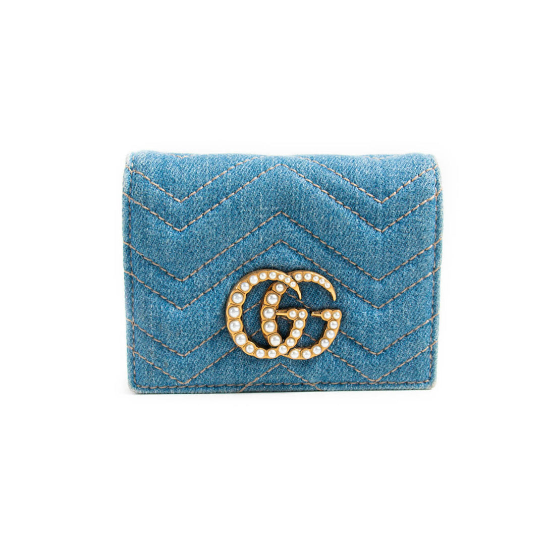 Gucci GG Marmont Denim Wallet Accessories Gucci - Shop authentic new pre-owned designer brands online at Re-Vogue