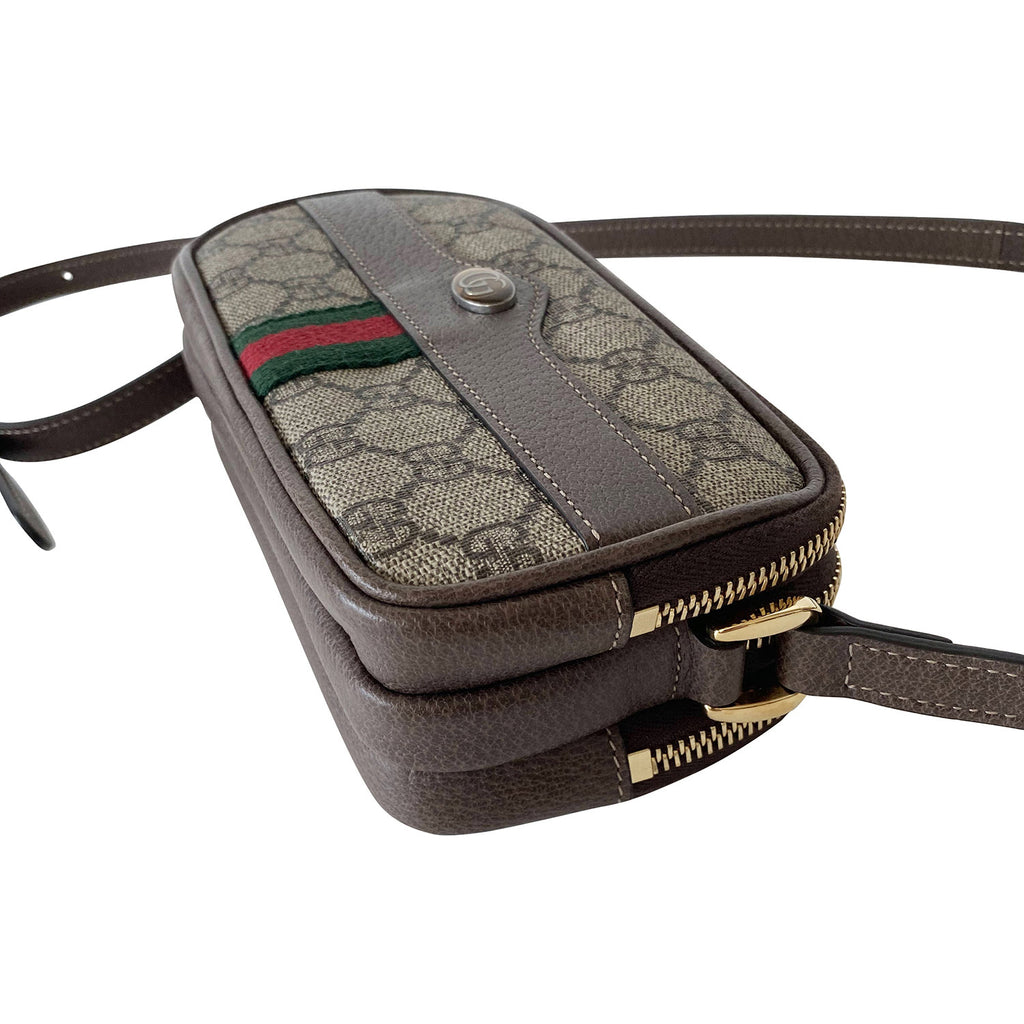 Gucci Ophidia Triple Zip Crossbody Bag Suede Mini - ShopStyle