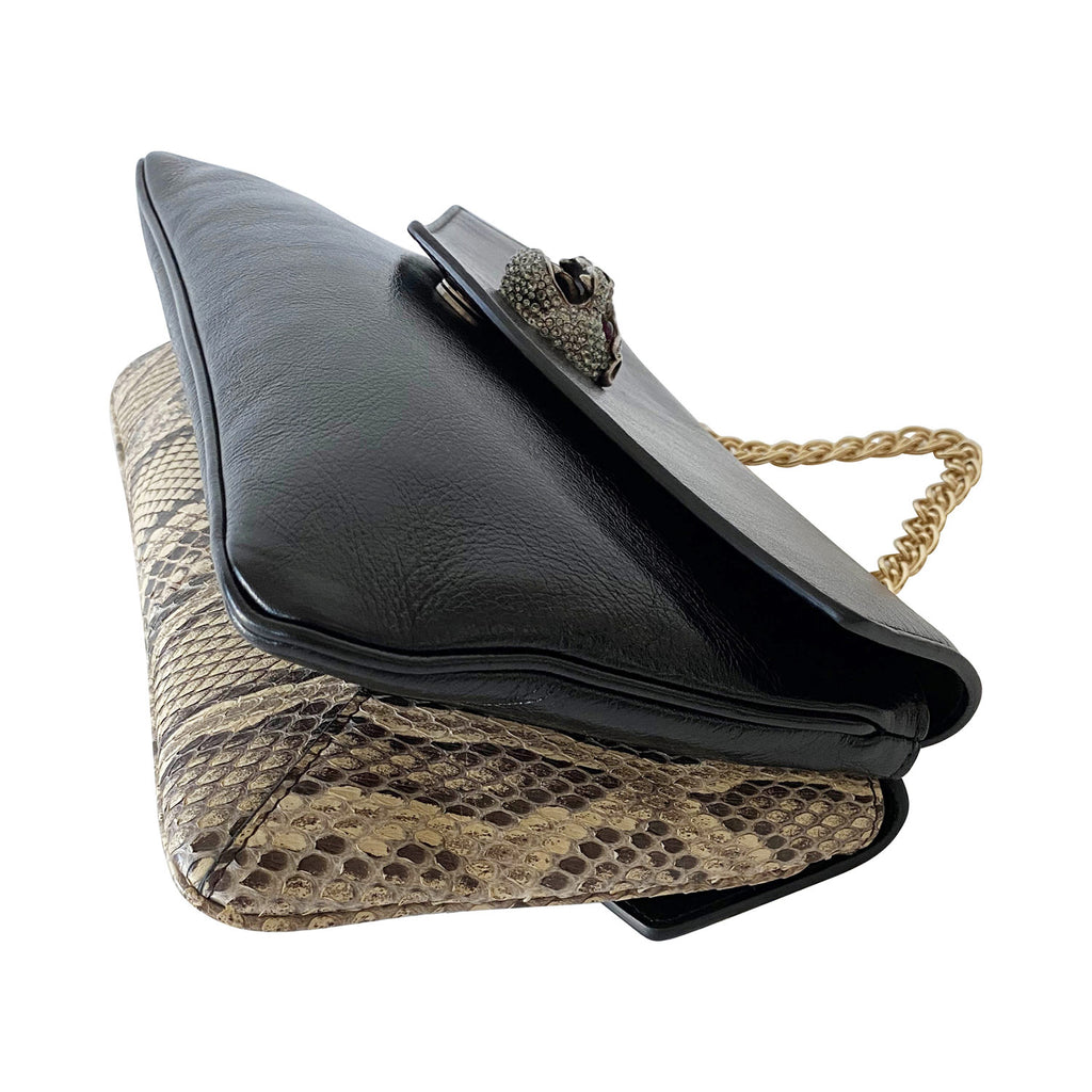 Gucci Thiara Python Double Envelope Shoulder Bag