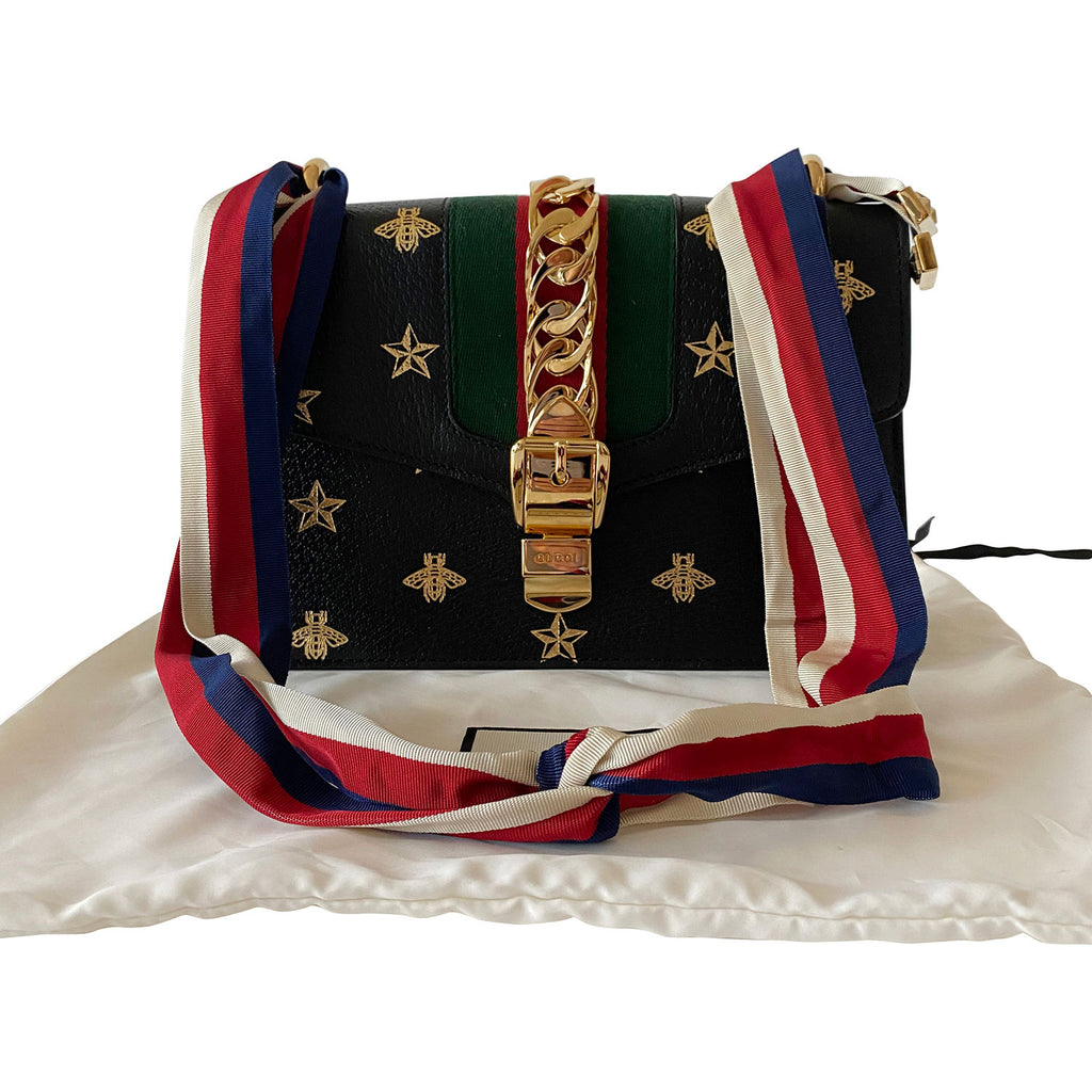 Gucci Small Sylvie Embroidered Shoulder Bag