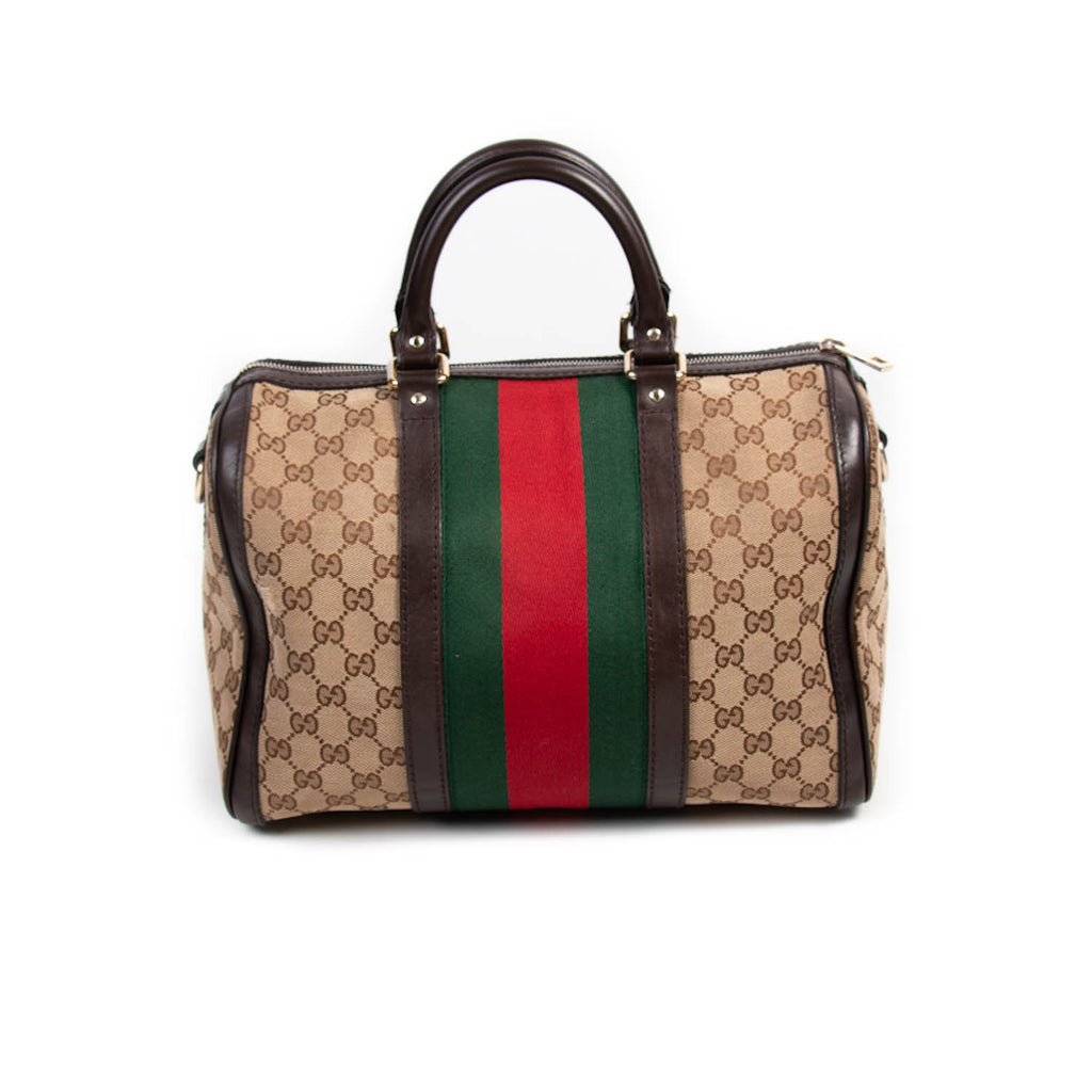 Gucci Vintage Web Boston Bag Bags Gucci - Shop authentic new pre-owned designer brands online at Re-Vogue