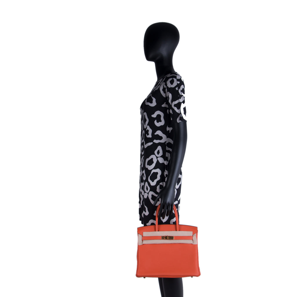 Hermès 30cm Birkin, Orange Togo Leather