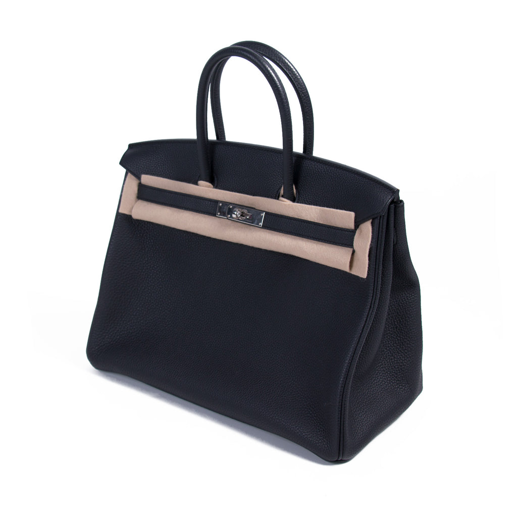 Shop authentic Hermès Birkin 35 Black Togo Leather at revogue for just ...