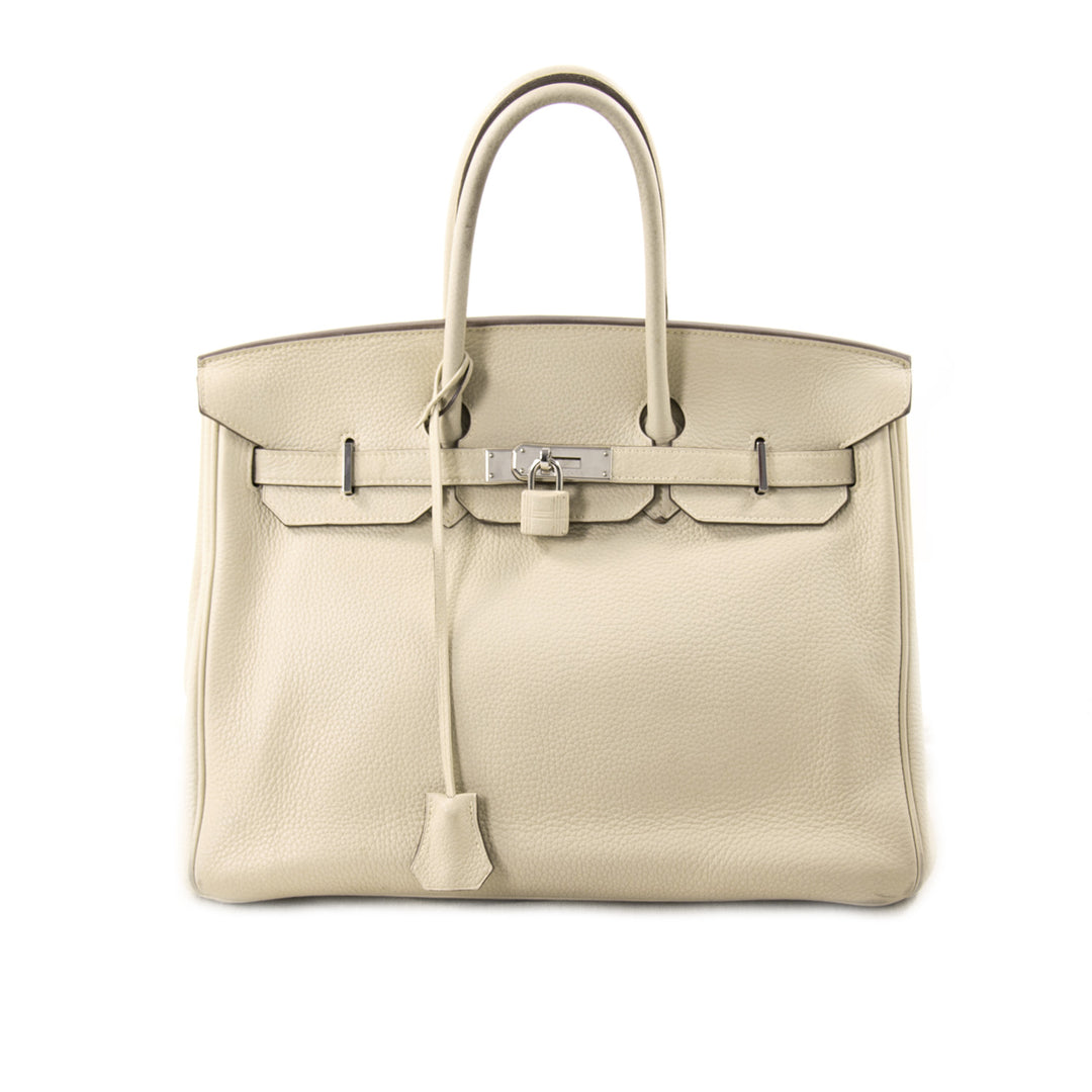 Hermès Birkin 35 Parchemin Clemence Leather Bags Hermès - Shop authentic new pre-owned designer brands online at Re-Vogue