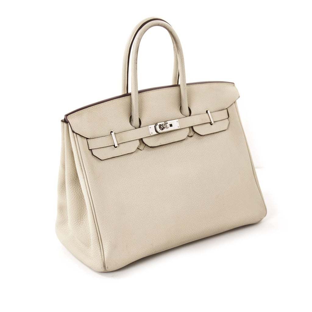 Hermès Birkin 35 Parchemin Clemence Leather Bags Hermès - Shop authentic new pre-owned designer brands online at Re-Vogue