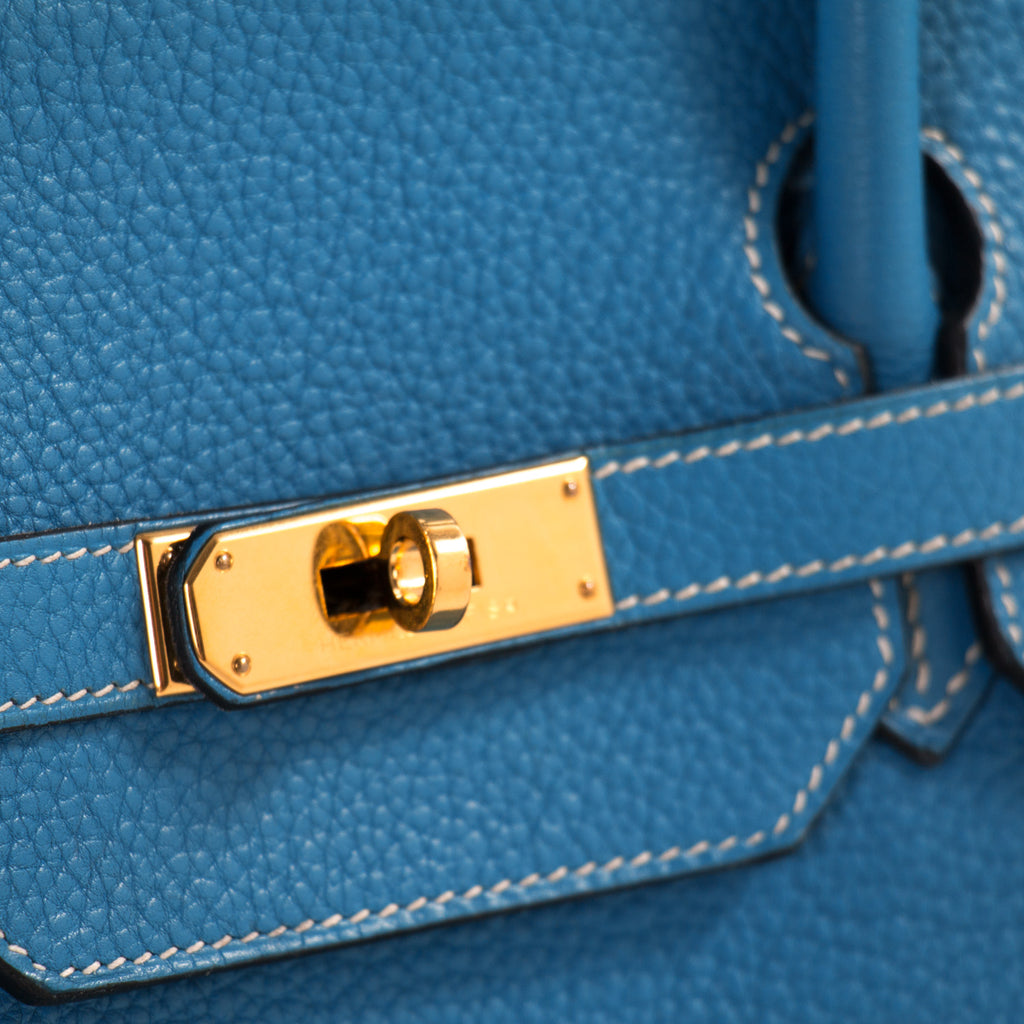 Hermès Birkin 40 Bleu Jean Clemence Bags Hermès - Shop authentic new pre-owned designer brands online at Re-Vogue