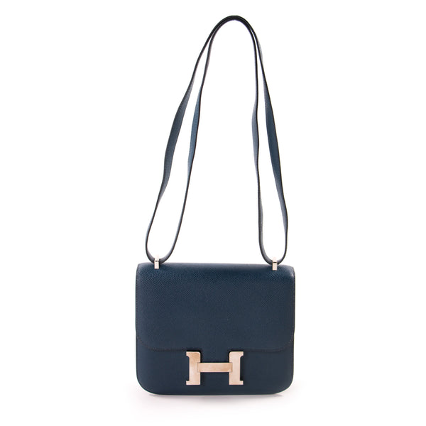 Hermès Mini Constance 18 Navy Blue Epsom1