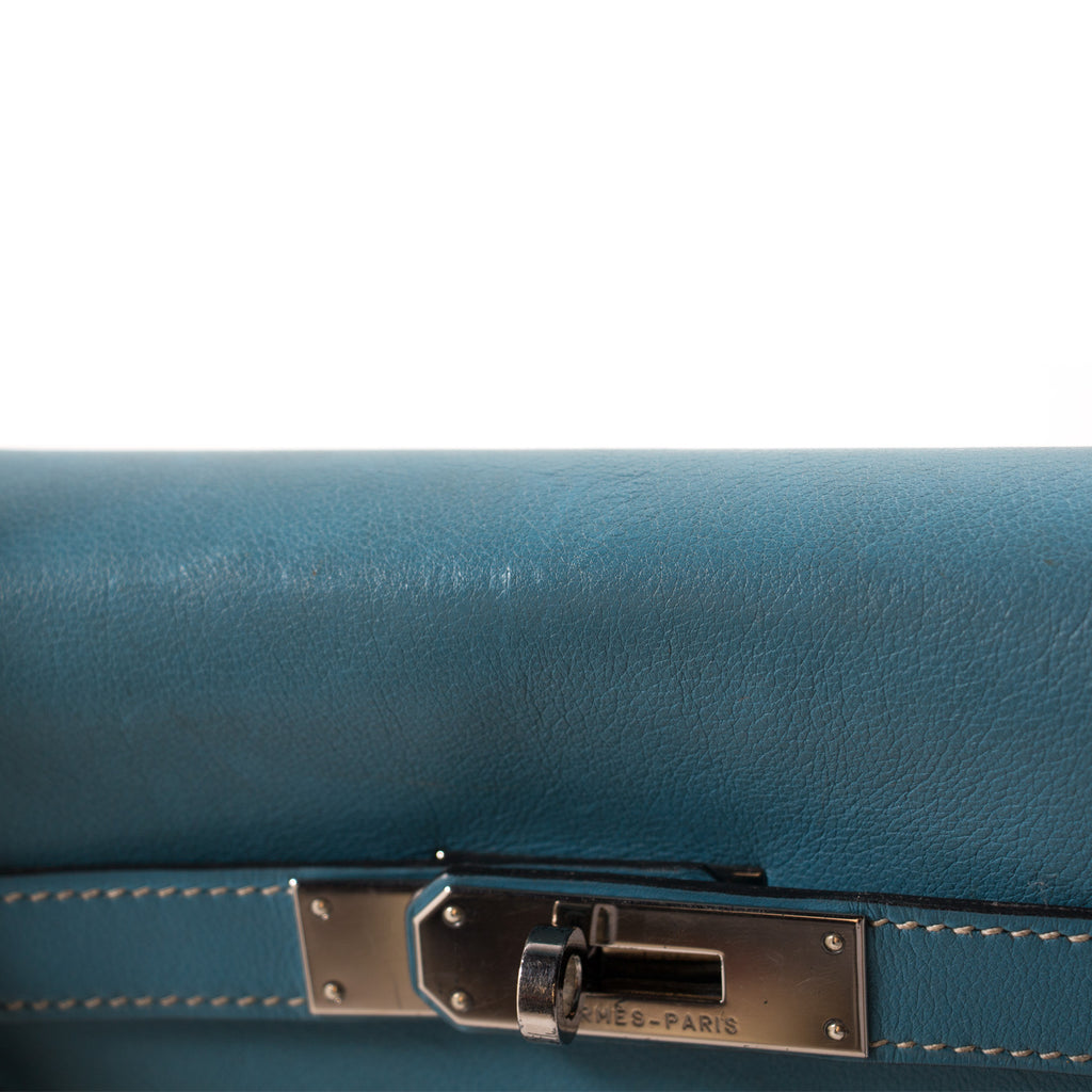 Maniavintage - Hermès 💘 Kelly 32 bag, blue jeans Swift.