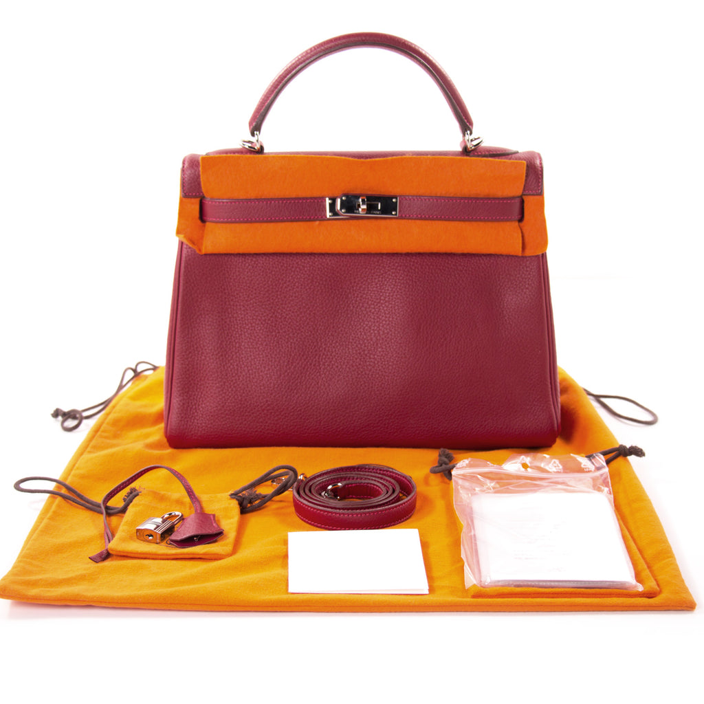 Hermès Kelly 32 Rouge Casaque Clemence Bags Hermès - Shop authentic new pre-owned designer brands online at Re-Vogue