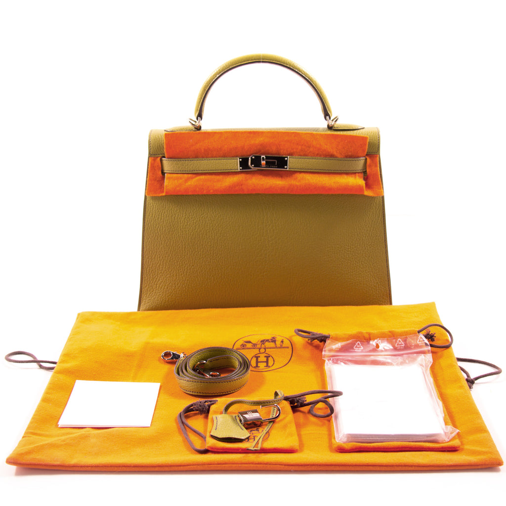 2007 Hermes Vert Anis Clemence Leather Picotin GM