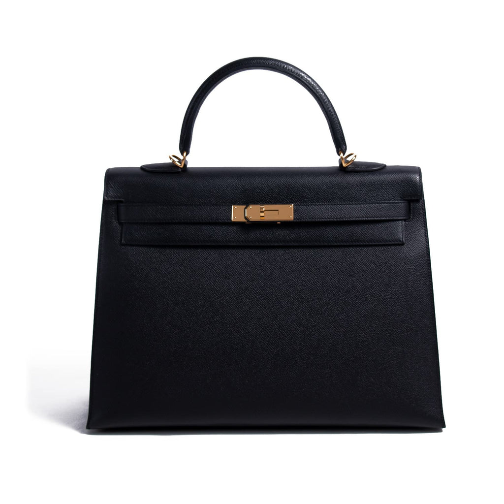 Hermes 2013 Soufre Kelly II Sellier Epsom Leather 35 Bag