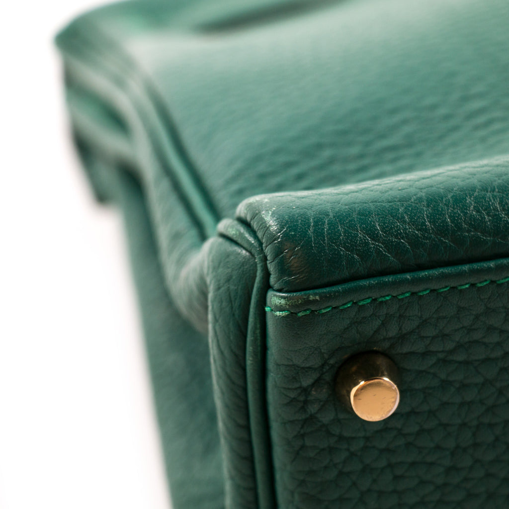 Hermes Kelly Retourne 28 Malachite and Gris Perle Clemence