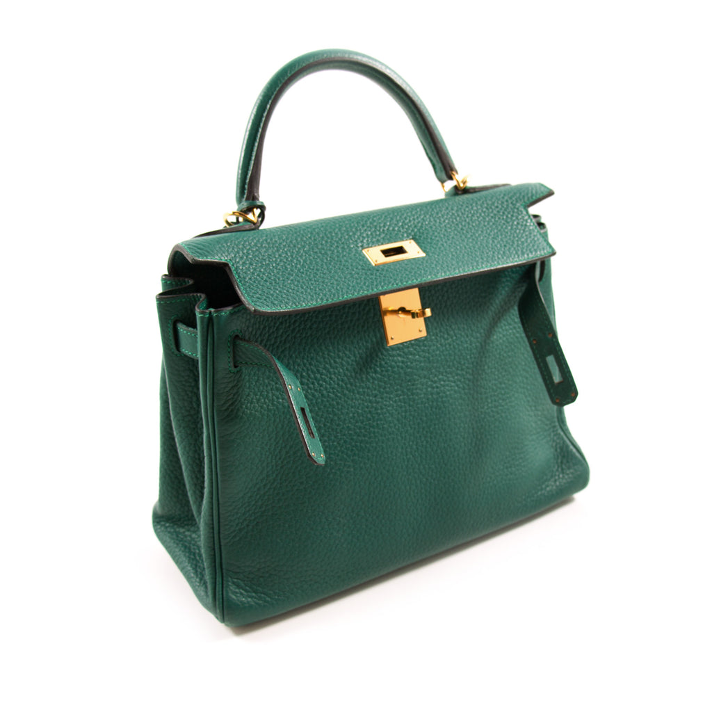 Hermès Malachite Kelly 25 Retourne