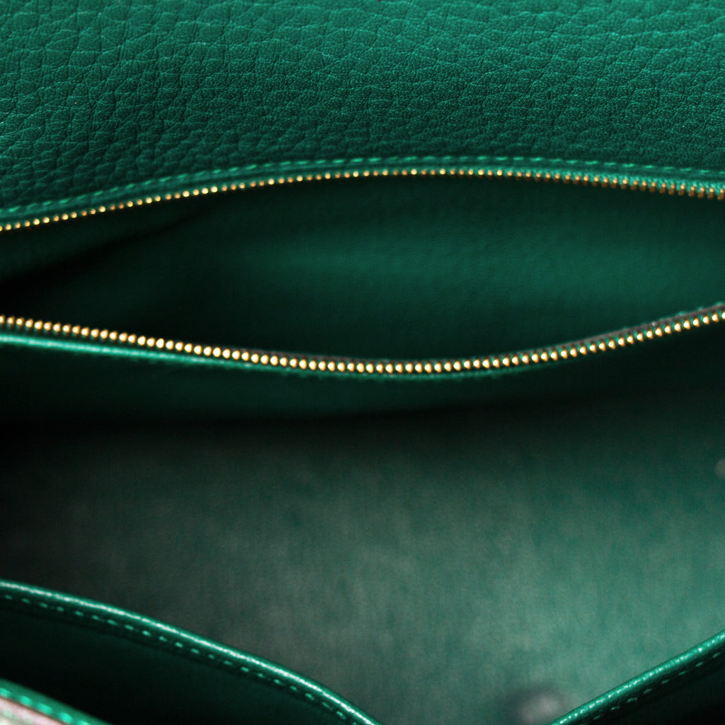 Hermès Kelly 28 Retourne Malachite Clemence Bags Hermès - Shop authentic new pre-owned designer brands online at Re-Vogue