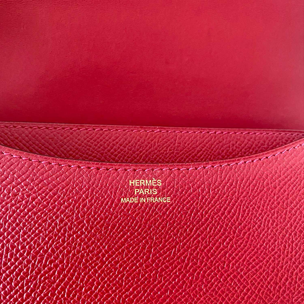 Hermès Mini Constance 18 Red Epsom