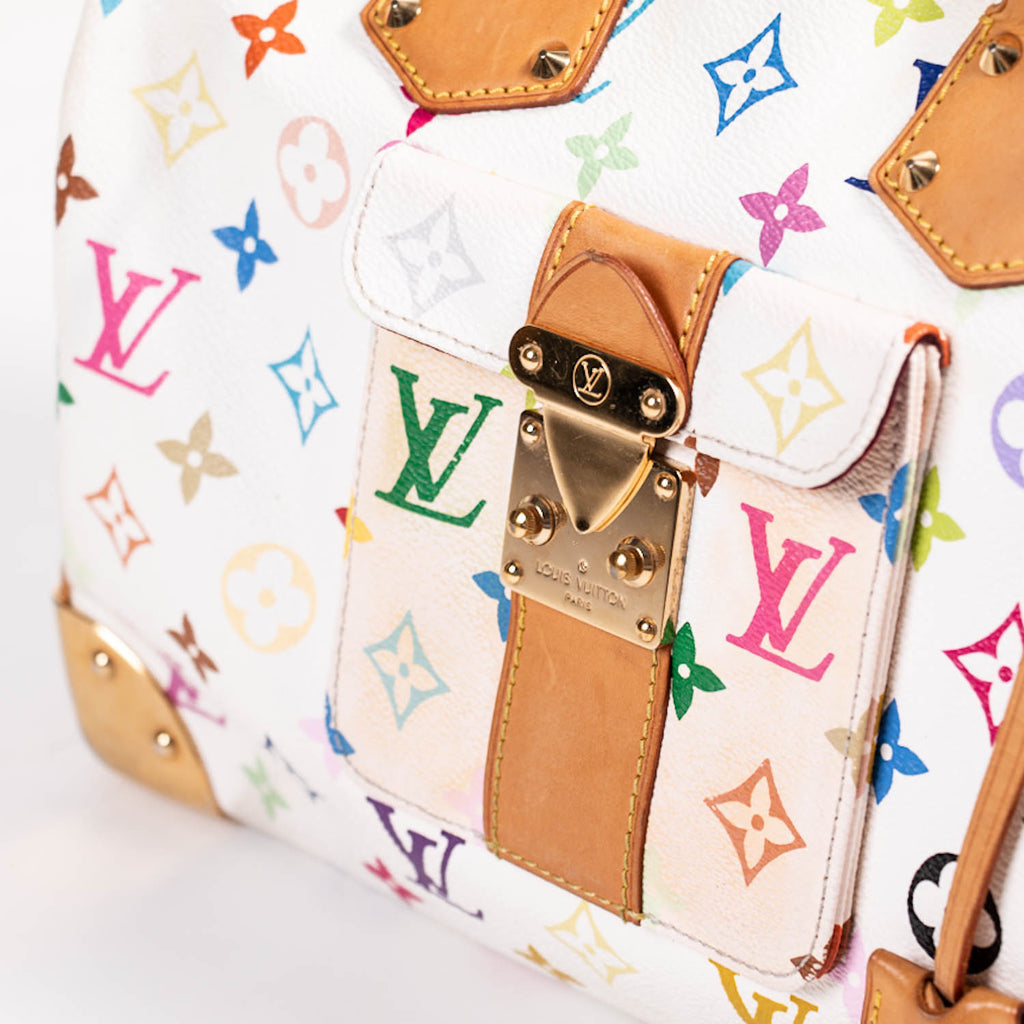 Takashi Murakami x Louis Vuitton Black Monogram Multicolore Speedy 30  QJB0FZNCKB028