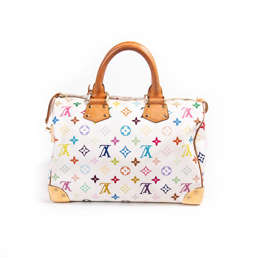 LOUIS VUITTON MURAKAMI WHITE MULTICOLOR MONOGRAM SPEEDY 30 (2005) -  CRTBLNCHSHP