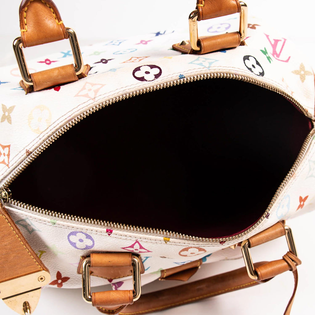 LOUIS VUITTON MURAKAMI WHITE MULTICOLOR MONOGRAM SPEEDY 30 (2005) -  CRTBLNCHSHP