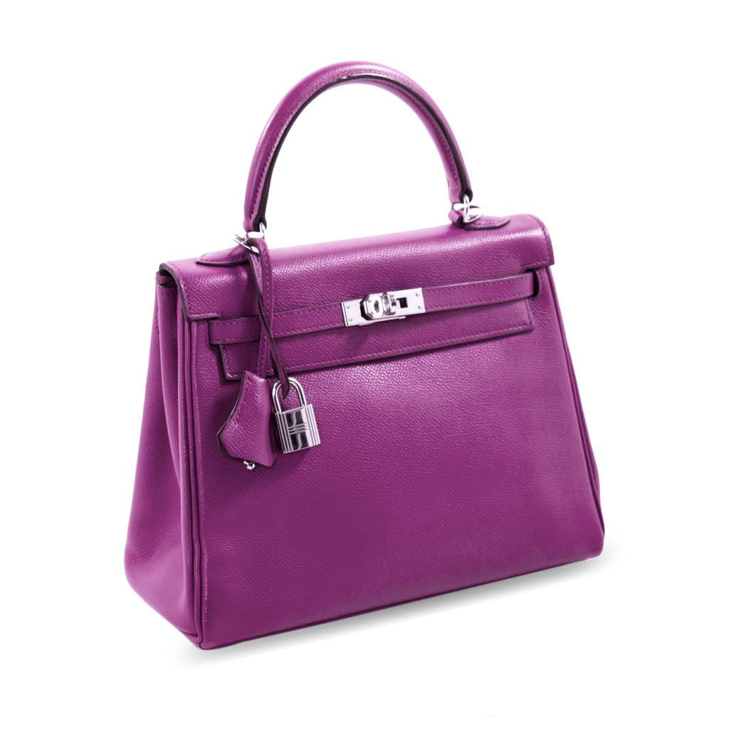 Hermès Kelly 25 Retourne Anemonie Courchevel Bags Hermès - Shop authentic new pre-owned designer brands online at Re-Vogue