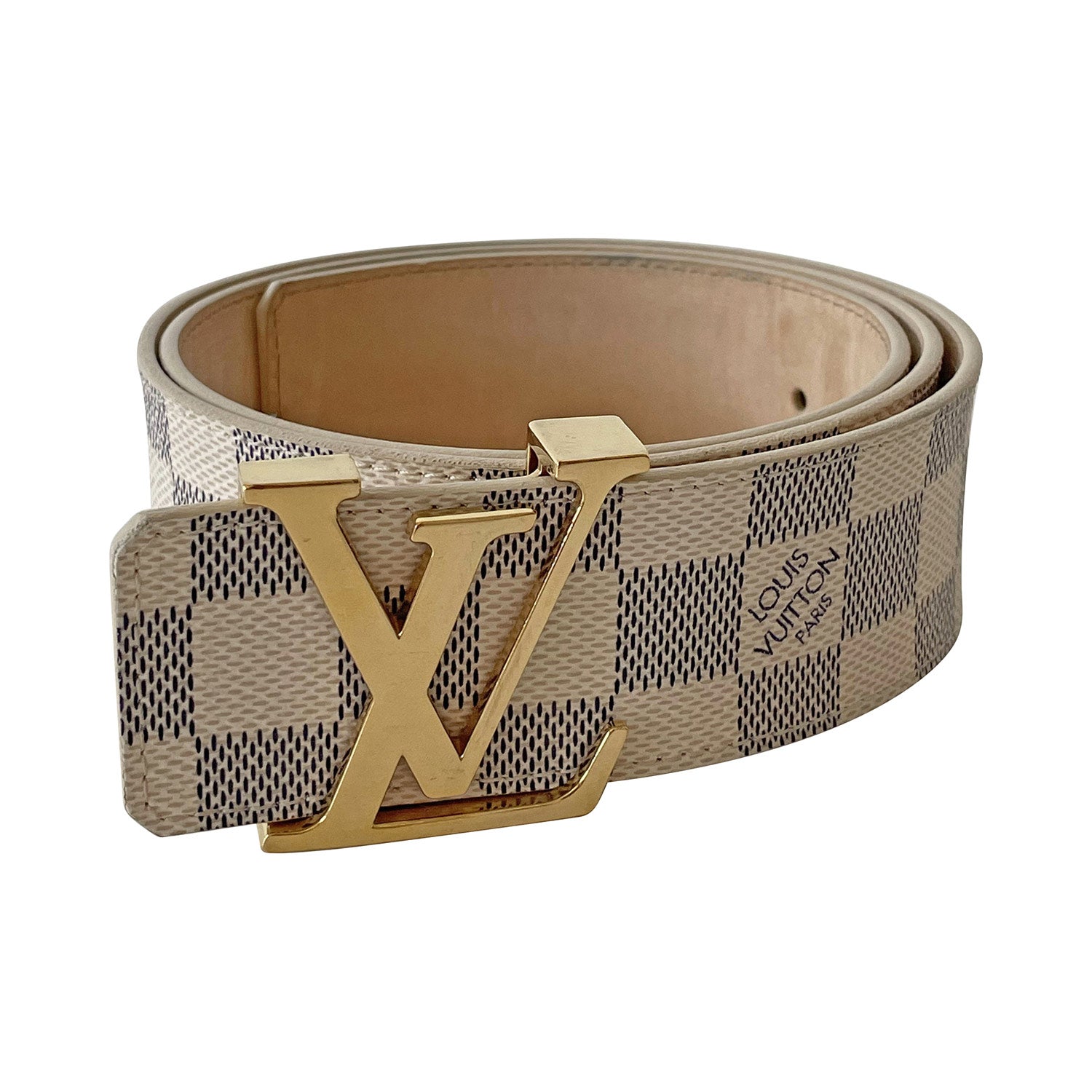 Louis Vuitton LV Initiales 40mm Reversible Belt White autres Toiles Monogram. Size 100 cm