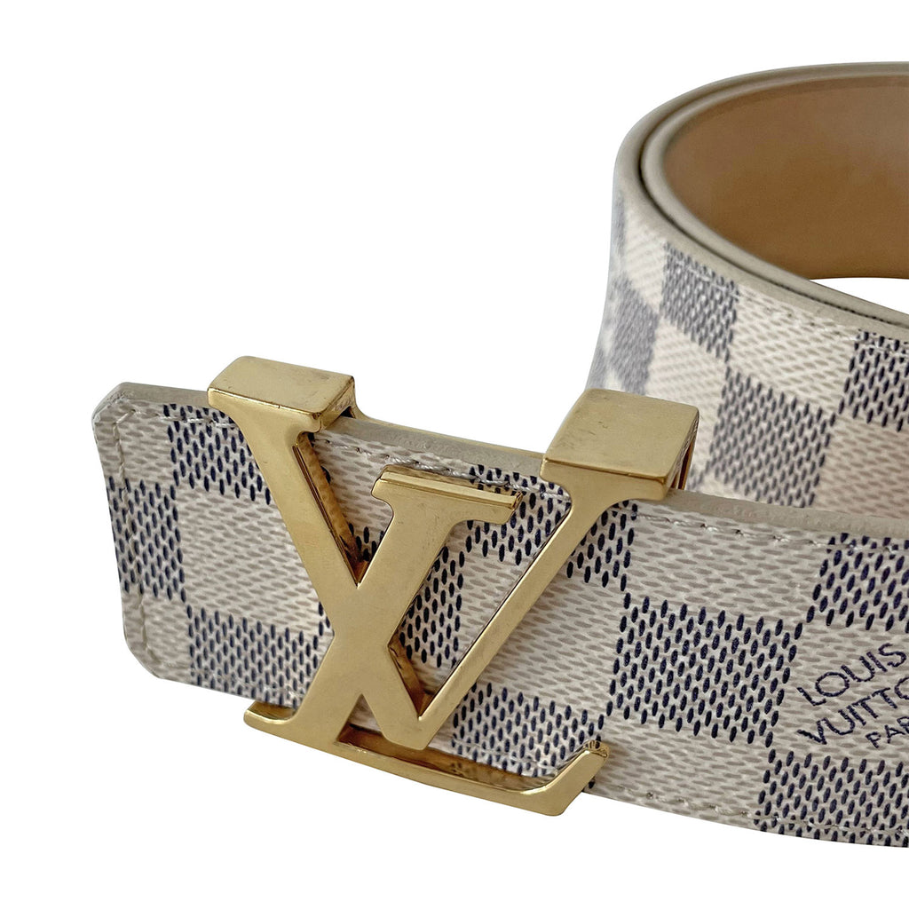 Shop authentic Louis Vuitton Damier Azur Initiales Belt at revogue for just  USD 390.00