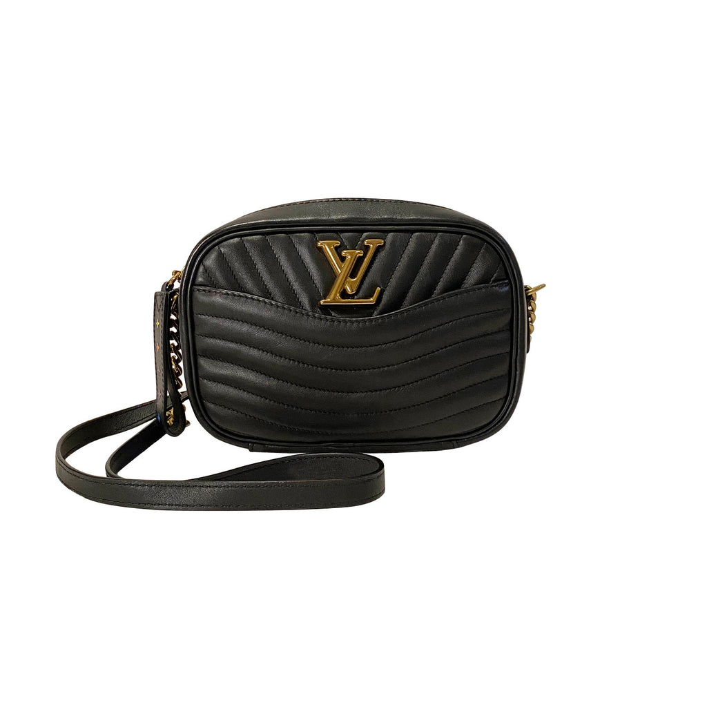 Louis Vuitton Black Calfskin Leather PM New Wave Camera Bag – On