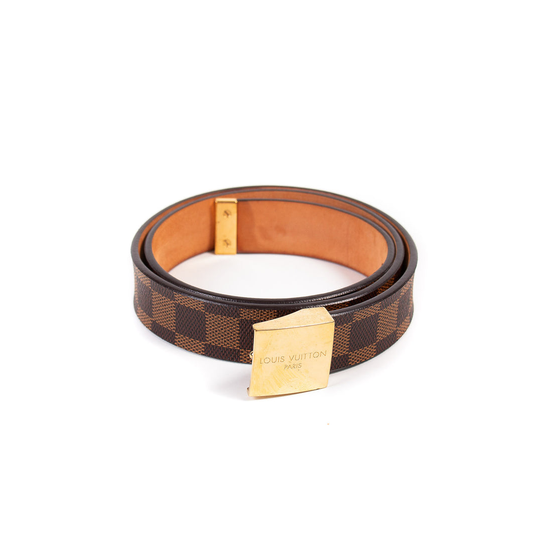 Louis Vuitton Damier Ebene Carre Ceinture Belt Accessories Louis Vuitton - Shop authentic new pre-owned designer brands online at Re-Vogue