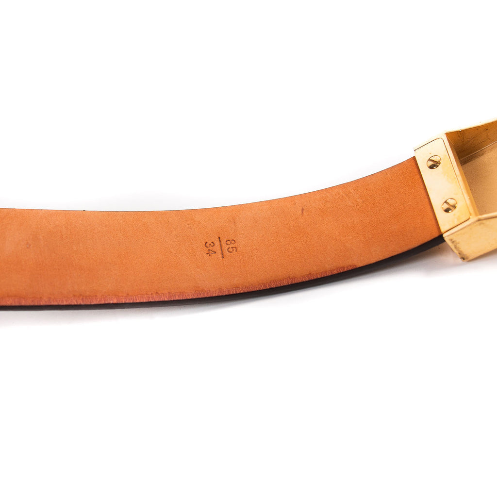 Louis Vuitton, Accessories, Authentic Louis Vuitton Orange Leather  Ceinture Carre Buckle Adjustable Belt