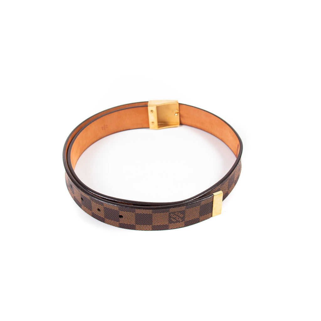 Louis Vuitton Ceinture Carre Leather Belt Damier - Brown