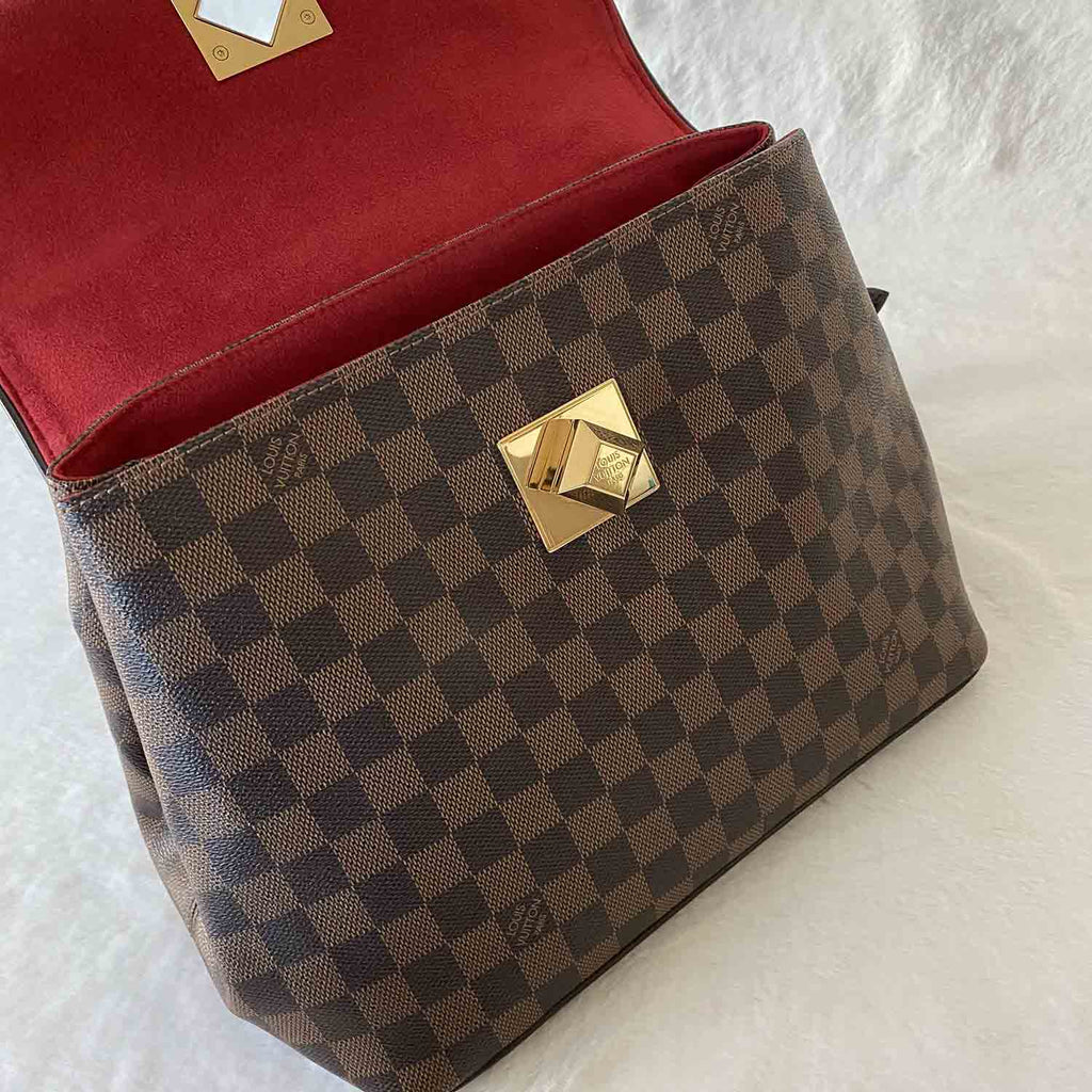 LOUIS VUITTON Bergamo GM Damier Ebene Shoulder Bag Brown