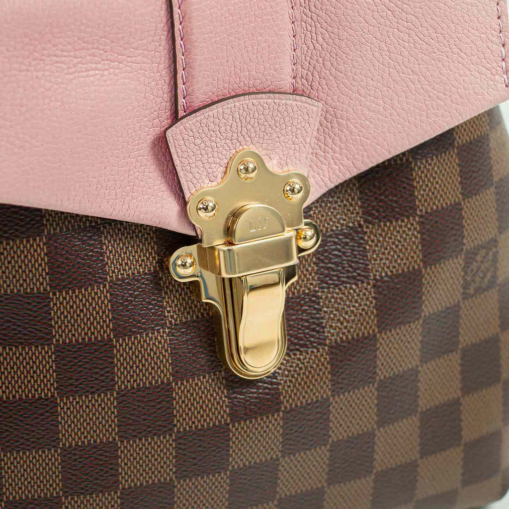 Louis Vuitton Backpack Clapton Damier Ebene Pink in Coated Canvas/Leather  with Gold-tone - US