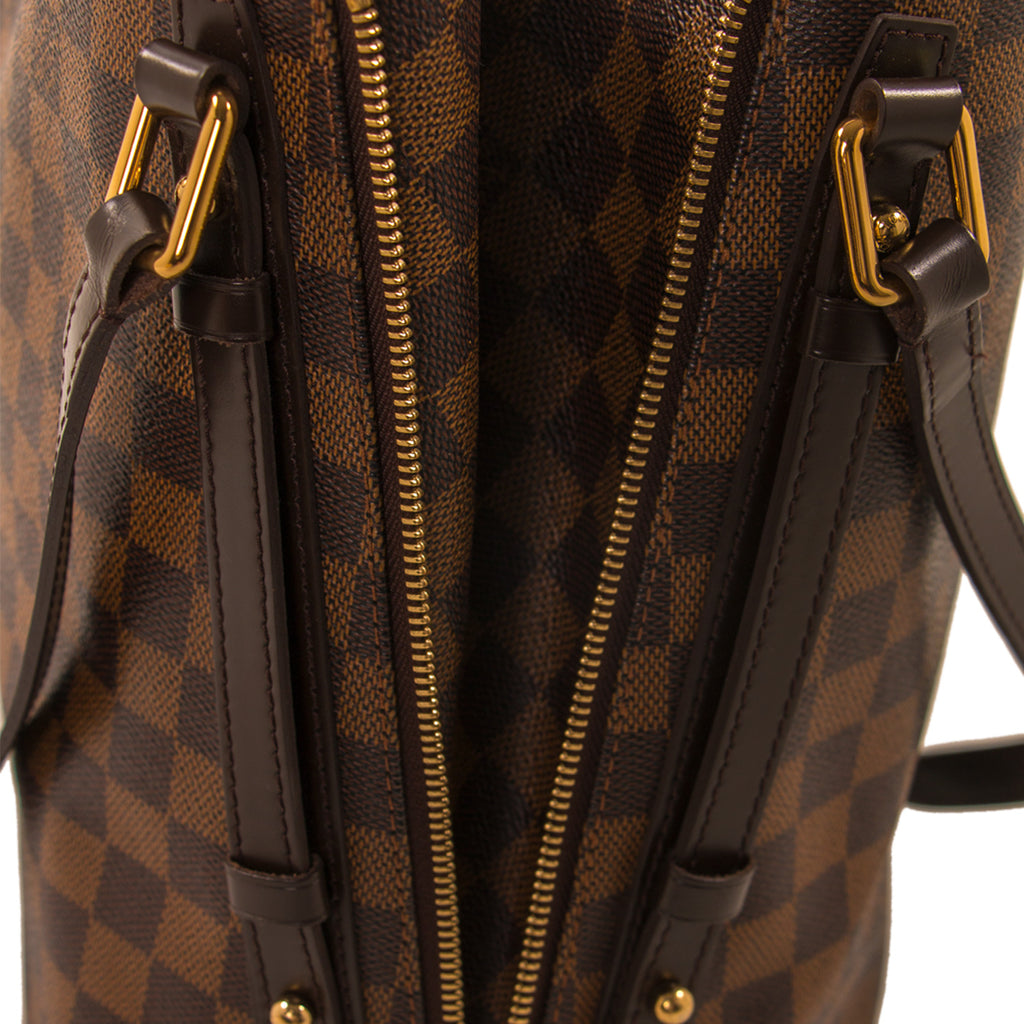 LOUIS VUITTON Damier Ebene Cabas Rivington Shoulder Bag, Monogram,  Expandable Zippered Sides