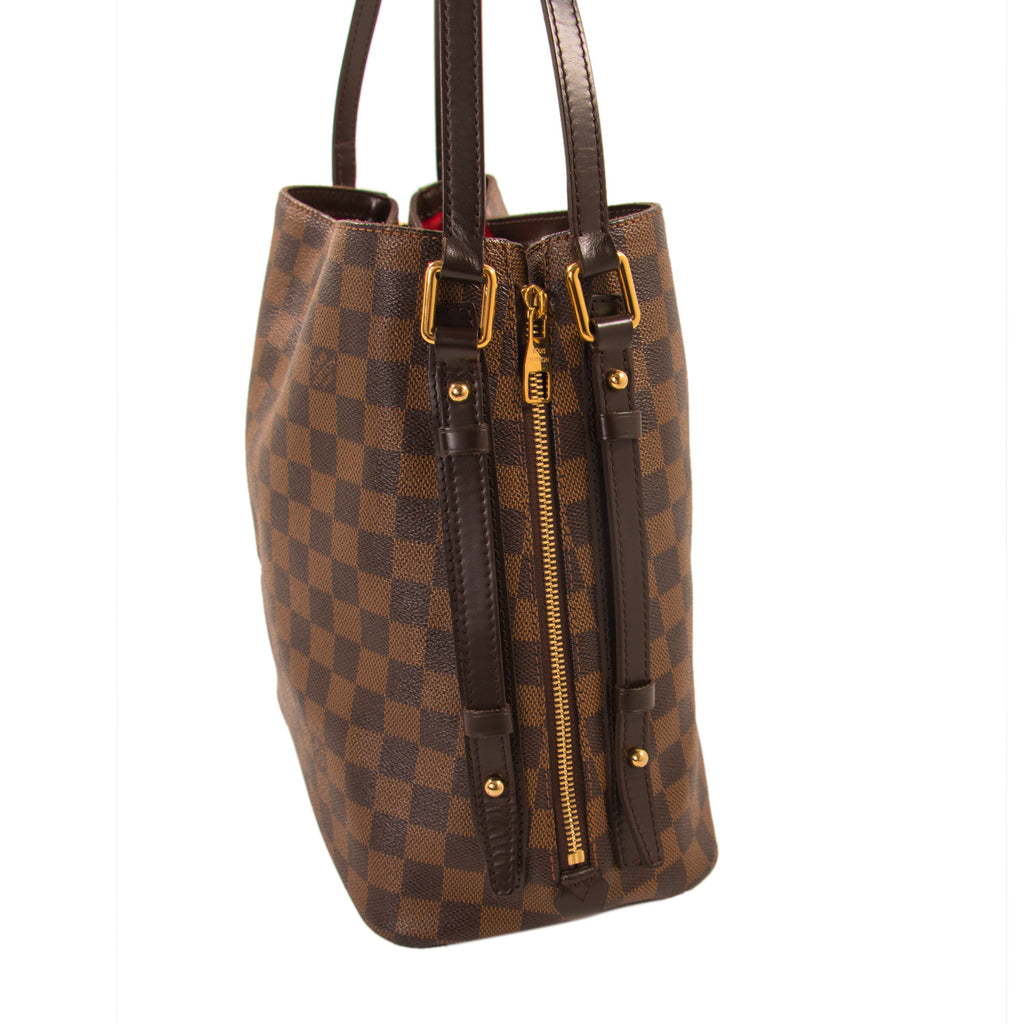 Louis Vuitton Hand Bag Cabas Rivington Damier Ebene Tote W/added Insert C43  Auction