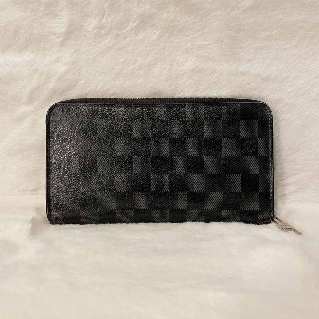 Pre-Owned LOUIS VUITTON Louis Vuitton Organizer N60111 Zippy NM Damier  Graphite Long Wallet Round Zipper Passport Travel Pouch Gray Series Made in  Spain Men's (Good) 