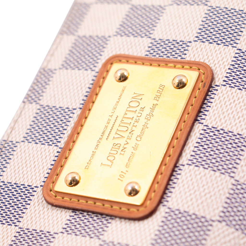 AUTHENTIC Louis Vuitton Eva Clutch Damier Azur PREOWNED (WBA234) – Jj's  Closet, LLC