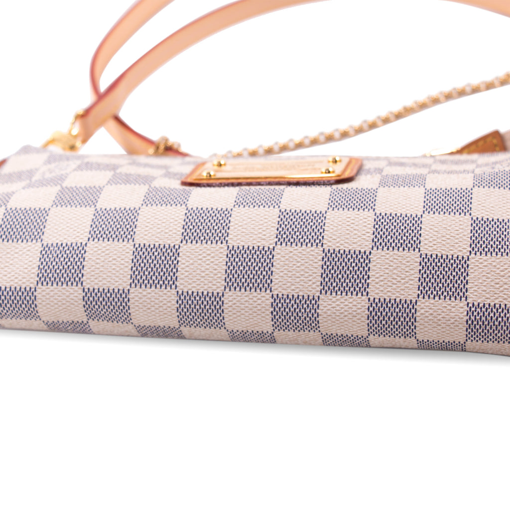 Louis Vuitton Eva Canvas Clutch Bag in Damier Azur — UFO No More