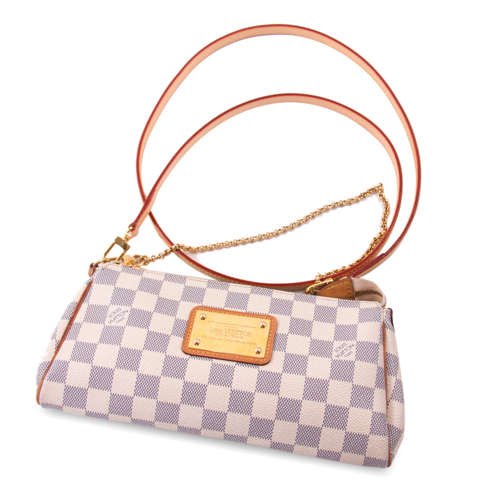 Louis Vuitton Eva Canvas Clutch Bag in Damier Azur — UFO No More