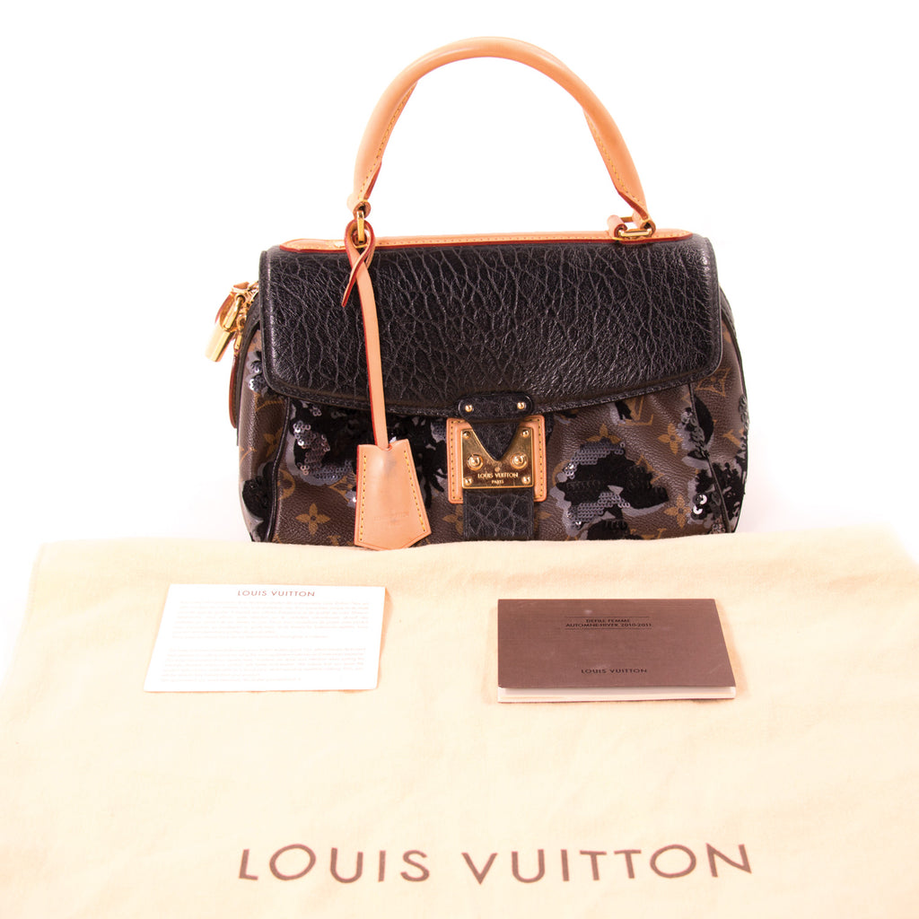 Louis Vuitton Vintage - Fleur de Jais Carrousel Bag - Black Brown -  Monogram Canvas and Leather Handbag - Luxury High Quality - Avvenice