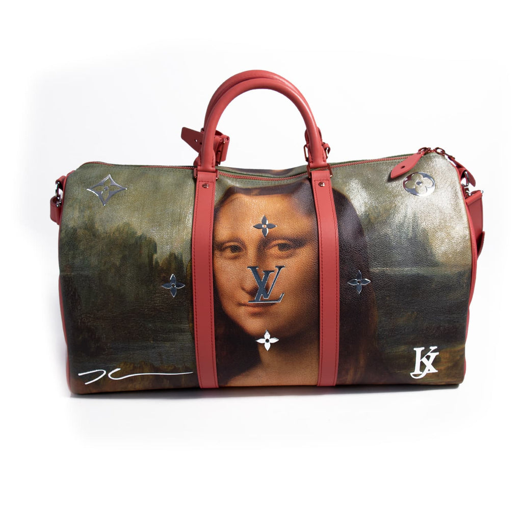 Louis Vuitton Limited Edition Coated Canvas Jeff Koons Van Gogh Keepall 50  Bandouliere Bag - Yoogi's Closet