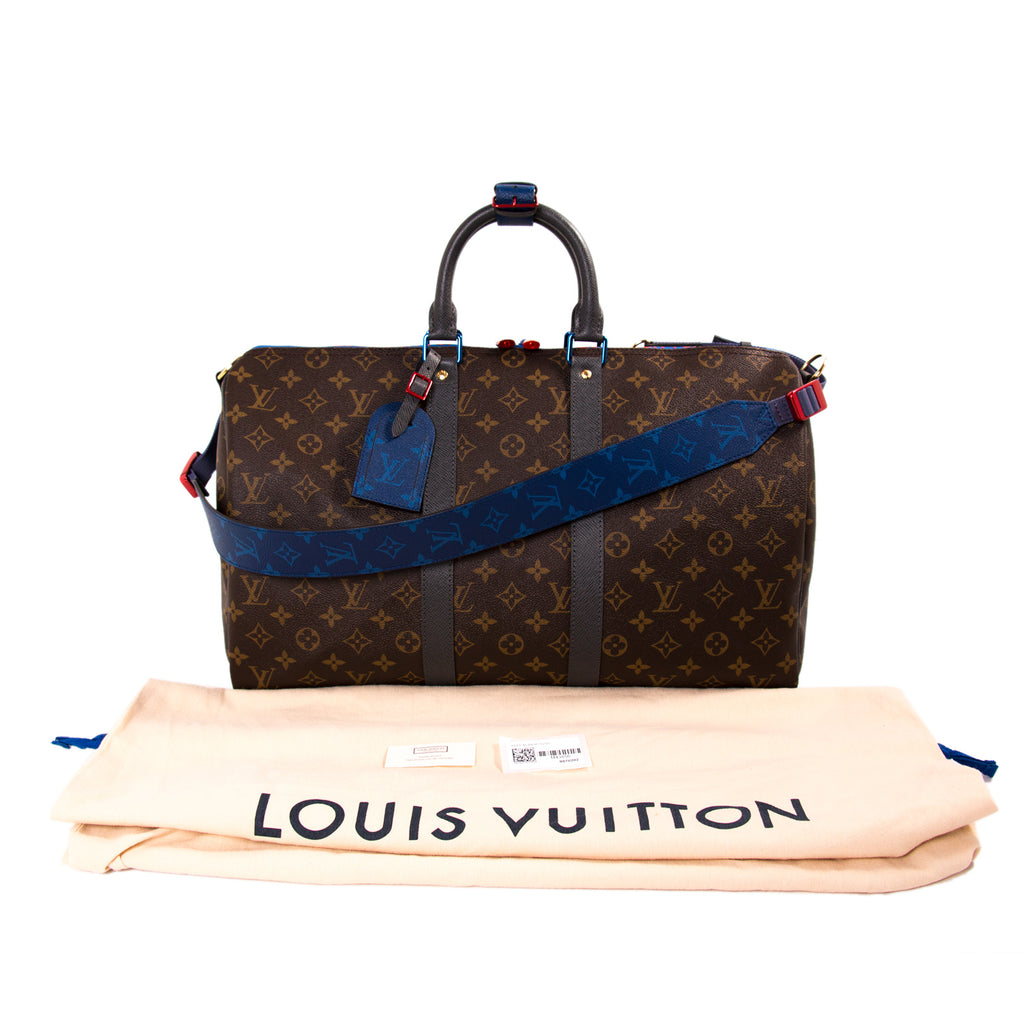 Louis Vuitton Keepall Bandouliere Monogram Outdoor 45 Pacific Blue