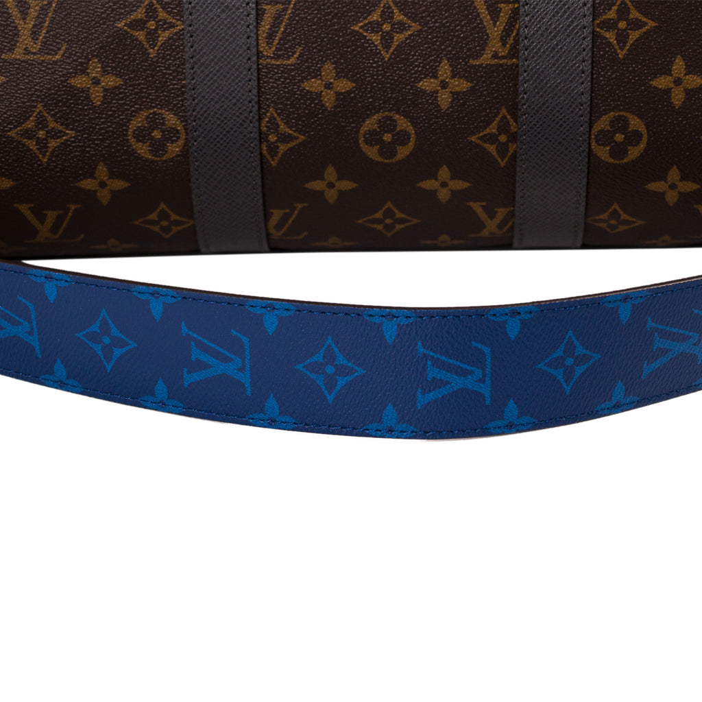 LOUIS VUITTON Monogram Outdoor Keepall Bandouliere 45 Pacific Blue 816855