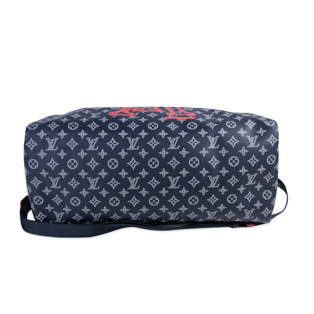 Louis Vuitton Keepall Bandouliere Bag Limited Edition Upside Down Monogram  Ink 50 Blue 11803783