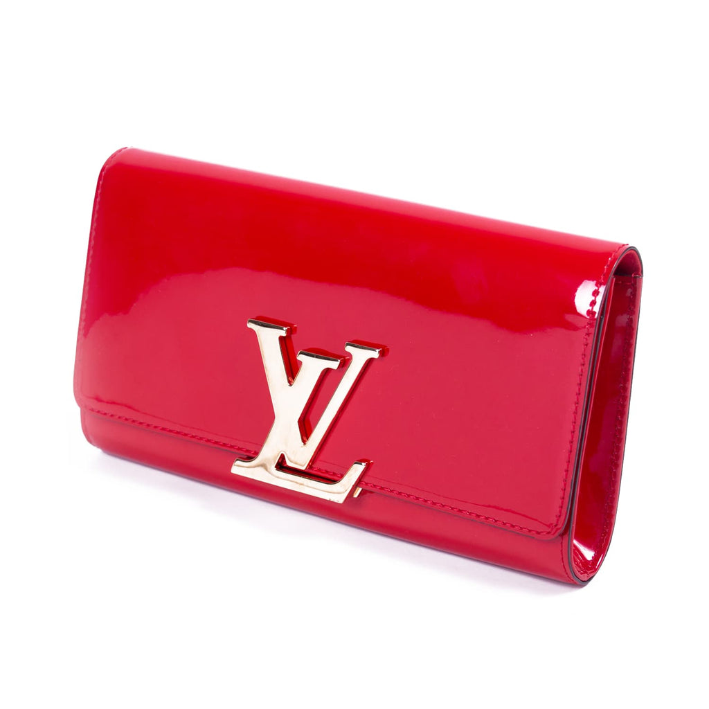 Louis Vuitton Black Vernice Louise GM Clutch Bag For Sale at 1stDibs