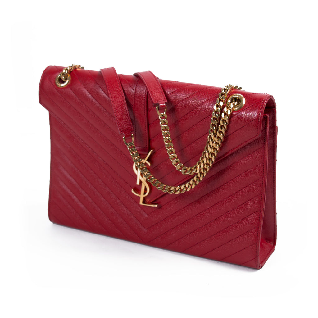 Amazon.com: Yves Saint Laurent, Pre-Loved Red Chevron Calfskin Bubble  Crossbody Small, Red : Luxury Stores