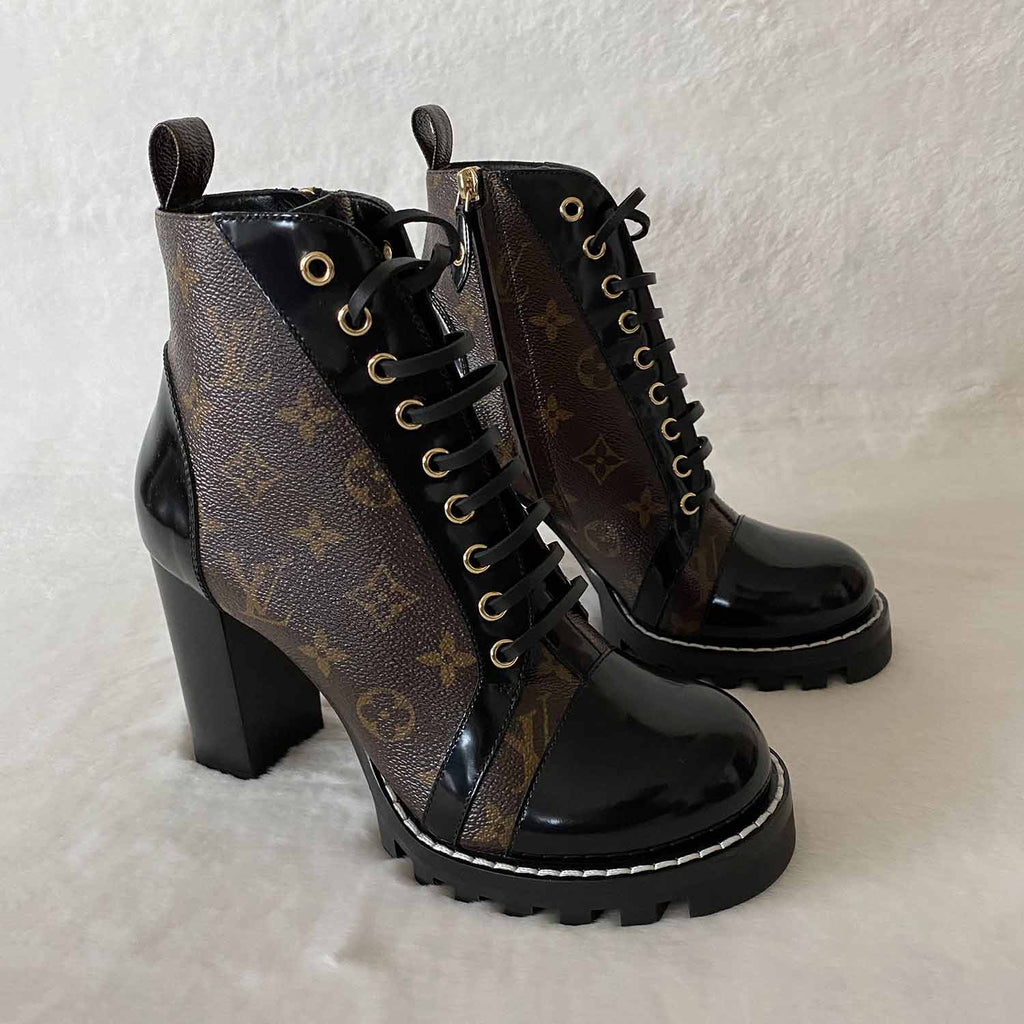 Louis Vuitton “Star Trail” ankle boots  Boots, Louis vuitton shoes heels,  Louis vuitton boots