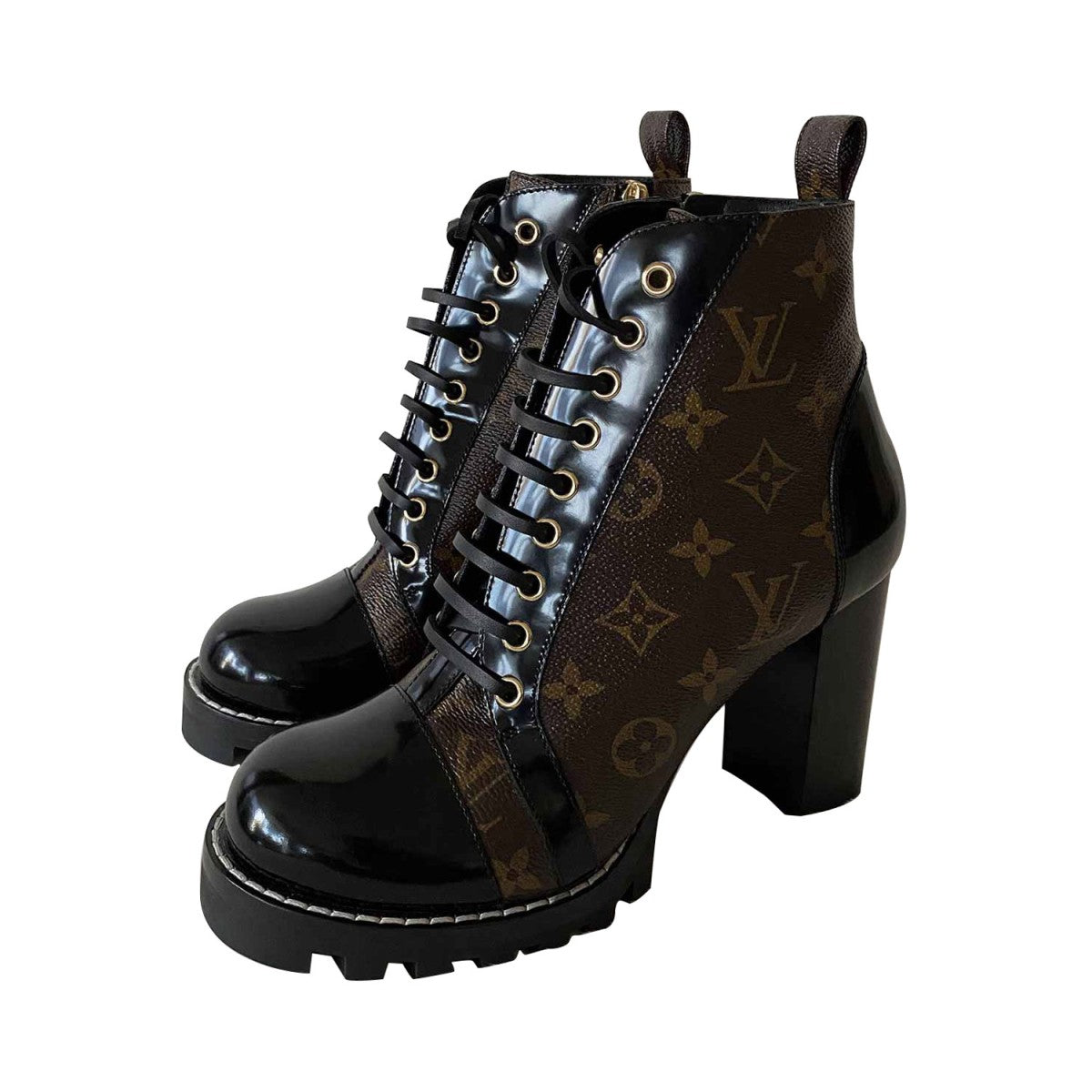 Louis Vuitton Monogram Coated Canvas Star Trail Ankle Boot Size 8.5/39 -  Yoogi's Closet