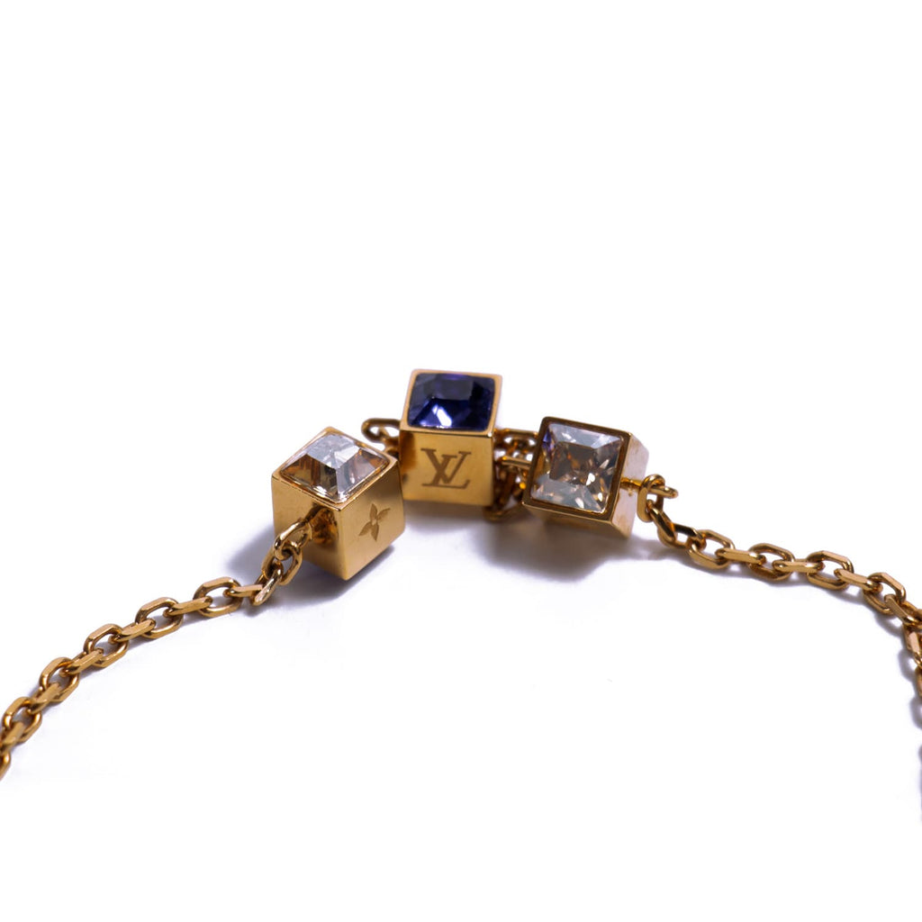 Louis Vuitton Vintage - Gamble Crystal Bracelet - Gold Purple